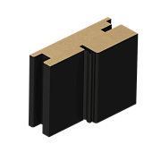 ДЕТАЛЬ КОРОБА КОМПЛАНАРНАЯ Vinyl 77х32х2070 черный с уплотнителем 